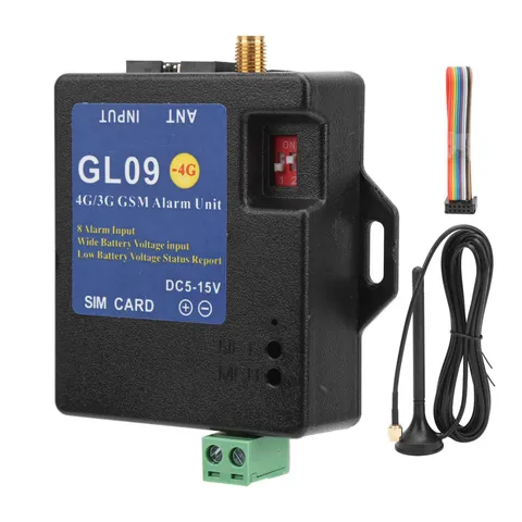 US Plug 4G/3G/GSM Alarm Security System Alert Module 8‑Channel Input Low Con Fit