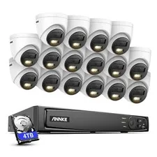 ANNKE 5MP Full Color POE Security Camera System 8CH 16CH 12MP NVR Outdoor Audio