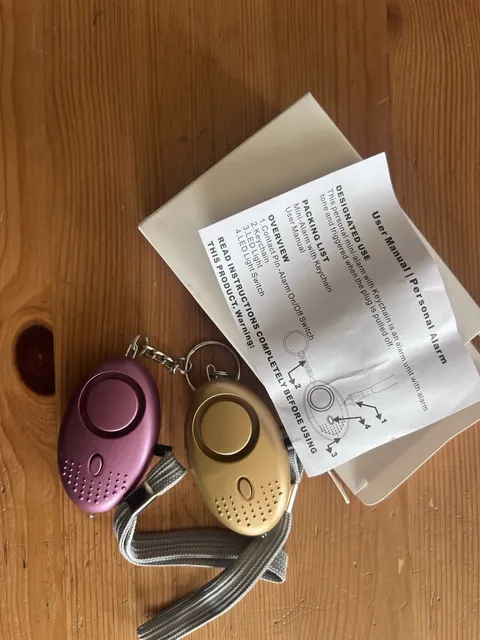 New In Box - Taiker Personal Alarm - 2 Pack with LED Light and Sound