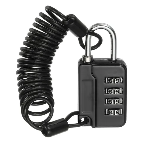 1 Pcs Combination Lock 4 Digit Locker Locks for Luggage Gym Files Cabinet Black