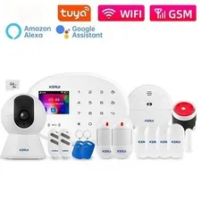 Security Alarms WIFI GSM Alarm System Tuya Remote Control with Motion Detectors