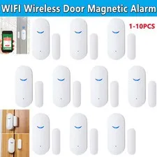 2.4GHz Tuya Smart Door Window Sensor WiFi Burglar Alarm For Alexa Google Lot