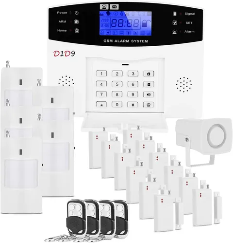 23-Piece D1D9 Wireless DIY GSM Home Burglar Alarm System for House Security