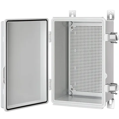 Gratury Junction Box, IP67 Waterproof Plastic 11.4"×7.5"×5.5", Grey Cover 