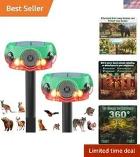 Versatile Solar Security System with Motion Detection & Custom Sounds – 2-Pack