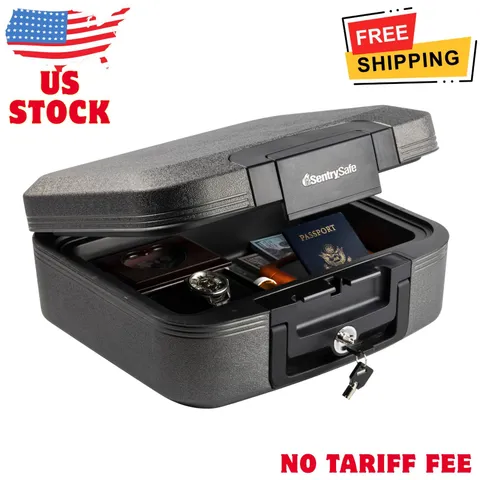 CHW20201 Fire and Water-Resistant Chest Safe with Key Lock, 0.28 Cu. ft.