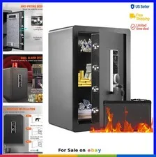 Security Safe Box 2.2 Cubic Feet Fingerprint Digital Keypad Lock Steel Home