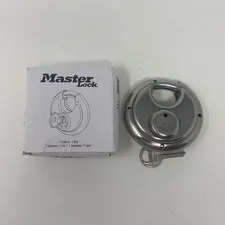 Master Lock No.40 Discus Padlock, Stainless Steel, 2-3/4 in