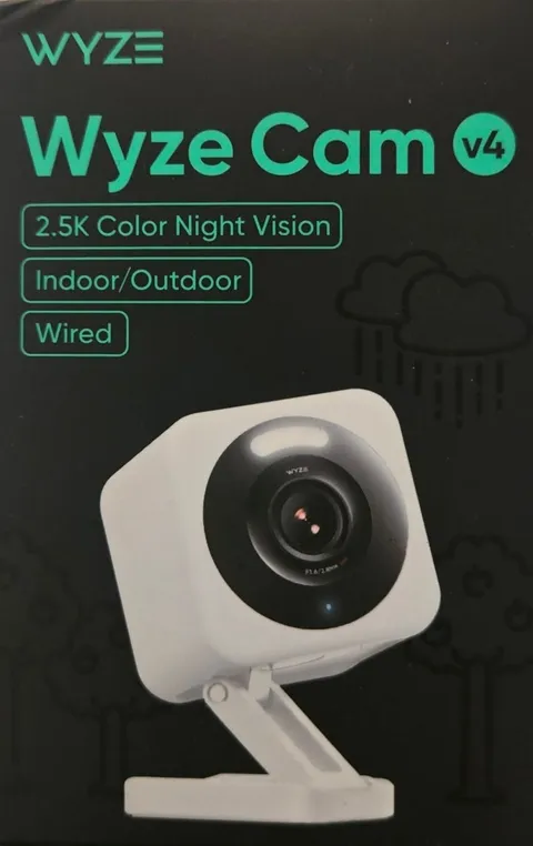 Wyze Cam v4 - 2.5K QHD Indoor/Outdoor WiFi Smart Security Camera NEW