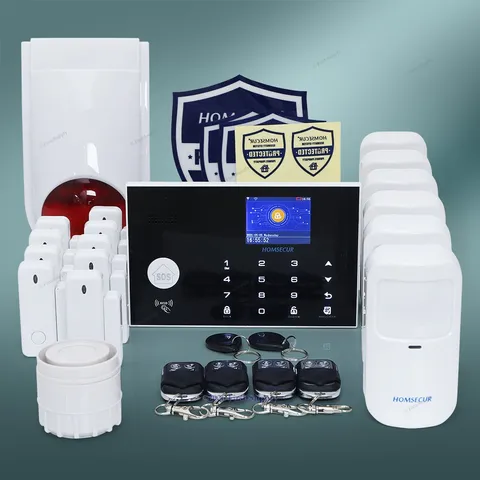 HOMSECUR Wireless WIFI SMS Autodial Home House Alarm System+6*PIR+Door Sensor