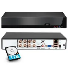 【2026 Upgraded】 8 Channel Security DVR System with 1TB Hard 8