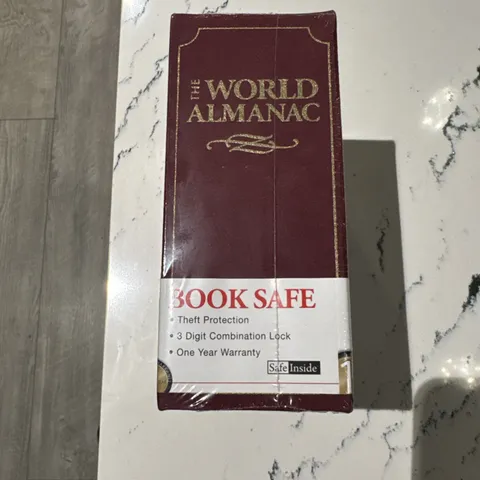 3 Digit Combination Lock Book Safe, The World Almanac, New Sealed 