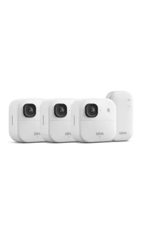 Blink Outdoor 2K+ (newest model) Wireless 3 Camera Smart Security System White