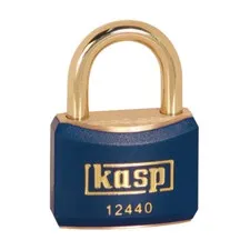 Kasp K12440BLUA1 Brass Lock - 40mm - Brass Hook - Blue - KA24402