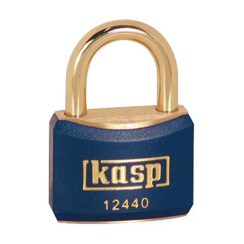 Kasp K12440BLUA1 Brass Lock - 40mm - Brass Hook - Blue - KA24402