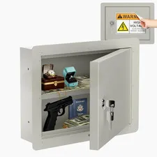 Pochar Small Wall Safe Lock Wtih Disguise Sticker - In Wall Gun Safe Between