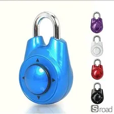 Directional Combination Padlock, Keyless Lock With Resettable Code