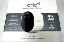 Arlo Ultra 4K 3rd Gen Single Add On Camera Battery Powered New Sealed