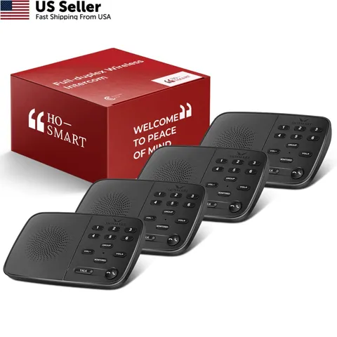 Hosmart UltraSpeak Pro Intercoms Wireless for Home, Two-Way Real-time Black