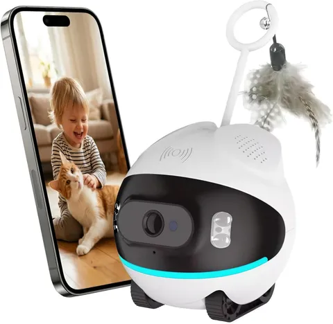 Smart Pet Robot Camera, 1080P HD Wi-Fi, Whole-House Mobility Pet Monitoring Came