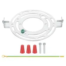 PATIKIL 125mm (4.9") Universal Light Fixture Mounting 125mm, Silver Tone