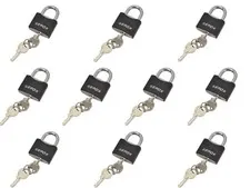 SEPOX Keyed Padlock Black Steel 40mm Shackle Boat Marine Fishing Outdoor Lock