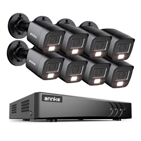 ANNKE 8CH 3K 5MP Lite DVR 1080P CCTV Security Camera System Color Night Vision