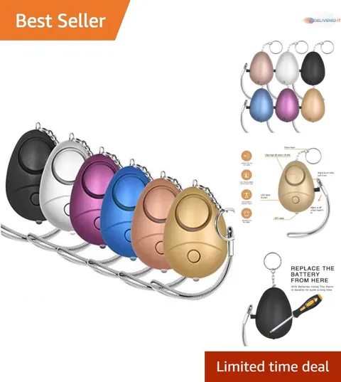 Personal Security Alarm 140dB Keychain with LED Lights Pack of 6 Safety Devices