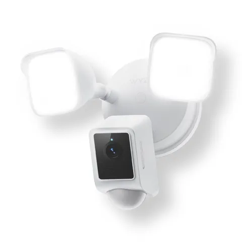 WYZE Floodlight Camera v2, Security Outdoor, 2K HD (Pack of 1), White