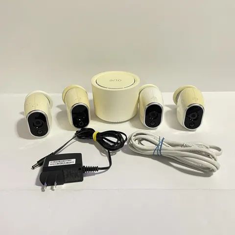 Arlo Smart Home Wireless Security System 4 Cam Kit VMC3030 VMB3500 Network Hub