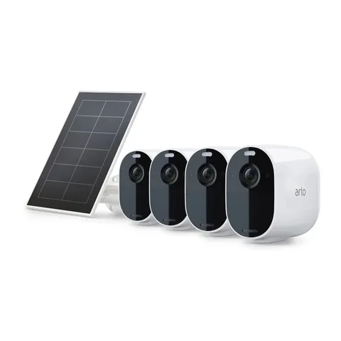 Arlo Essential Spotlight Security Camera 4-Cam Kit + Solar Panel Open Box/Tested