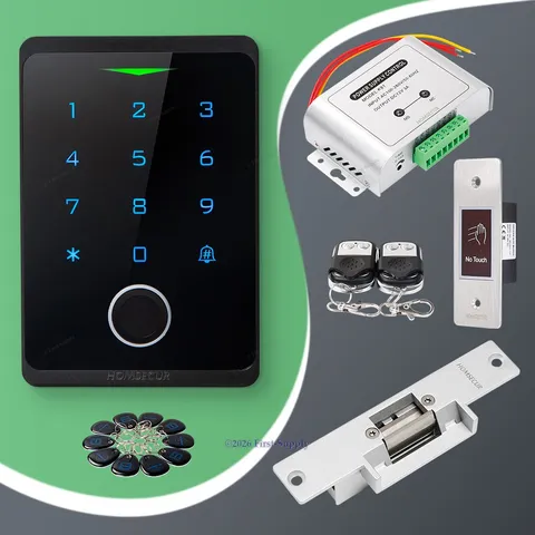 HOMSECUR IP66 APP WIFI Fingerprint Access Control Set Electric Strike Lock