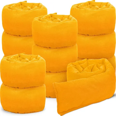 12 Pcs Water Barrier 5 Ft X 6.5 Inch Flood Barriers for Home Reusable Absorbent