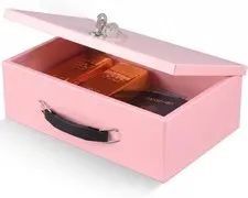 Caja Fuerte Cajas Fuertes Pequeña De Seguridad Para Dinero Contra Fuego Secreta.