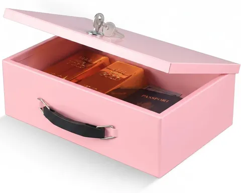 Caja Fuerte Cajas Fuertes Pequeña De Seguridad Para Dinero Contra Fuego Secreta.