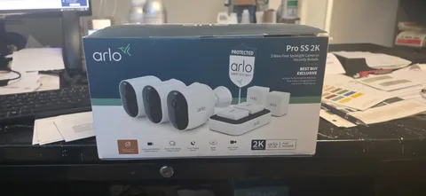 Arlo Pro 5S 2K Security Bundle with 3 Wireless Spotlight Cameras - White...