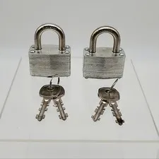 American Lock F24 Padlock 1"L x 1/4"D Shackle 1-1/2" Steel Body Warded Keyed Dif
