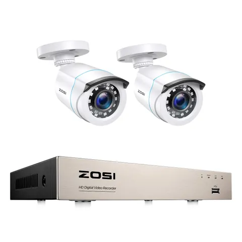 ZOSI 8CH H.265+ 5MP Lite DVR 2MP 1080P Home Security Camera System IR IP66 CCTV
