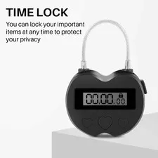 1PC Black Time Lock LCD Display Time Lock Multifunction Travel Electronic Timer