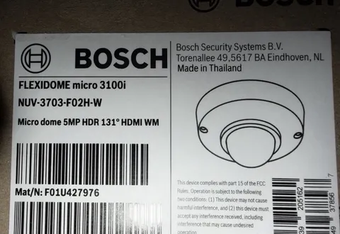 LOT OF 10 Bosch Flexidome Micro 3100i IP Cameras FACTORY SEALED IN BOX!