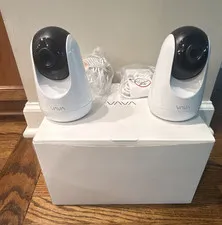VAVA Baby Camera IP Wi-Fi Wireless Cameras Lot of 2 White/Black