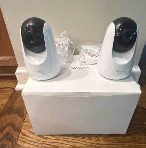 VAVA Baby Camera IP Wi-Fi Wireless Cameras Lot of 2 White/Black