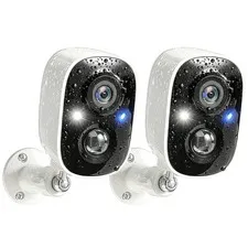 GMK Security Cameras Wireless Outdoor, 2K Battery Powered Cameras for Home Se...