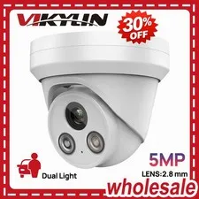 Vikylin 5MP Smart Dual Light POE Camera ONVIF Full Color IP Camera Outdoor NDAA