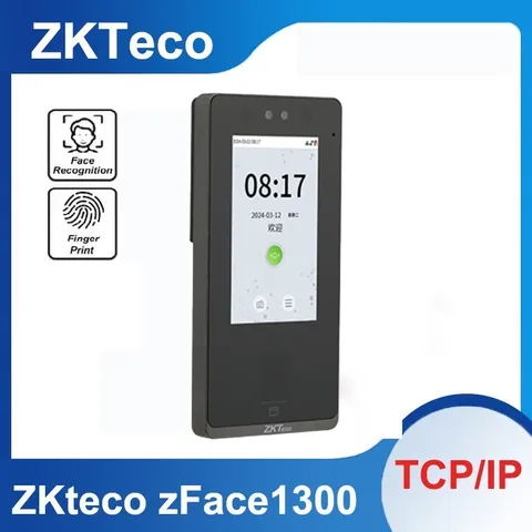 ZKTeco zFace1300 TCP/IP Fingerprint Facial Recognition Time Attendance 4.3" LCD