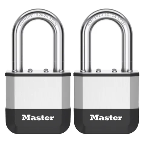 Master Lock Elite Padlock 51mm LS KA Twin Pack