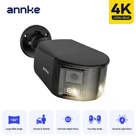 ANNKE FCD800 4K Dual Lens PoE Security IP Camera 8MP Color Night Two-Way Audio