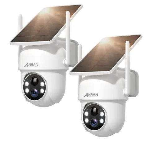 Solar Cameras Wireless Outdoor,2K Cameras for Home with Fixed Solar Panel, 36...