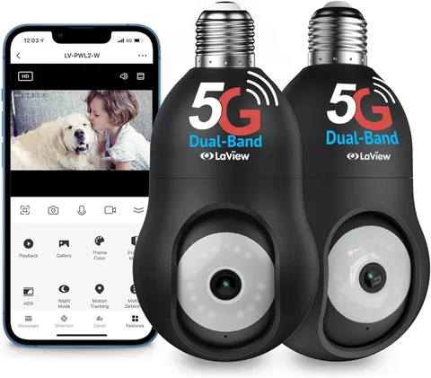 Laview 4MP Security Camera 5G& 2.4Ghz, 360°2K Security Cameras Wireless Outdoor