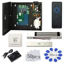 1 Door Proximity RFID Card Access Control System with 600lbs Magnetic Lock 11...